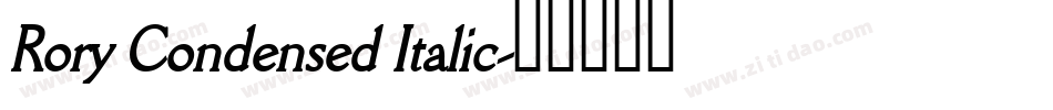 Rory Condensed Italic字体转换